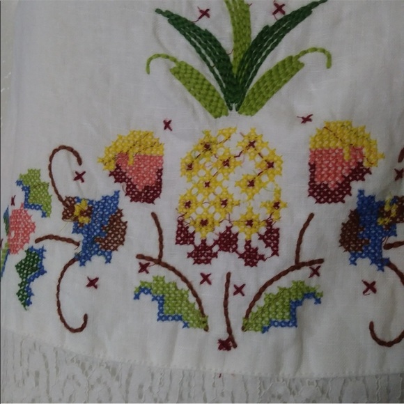 Farm Rio Embroidered Linen Dress New M - Picture 9 of 9